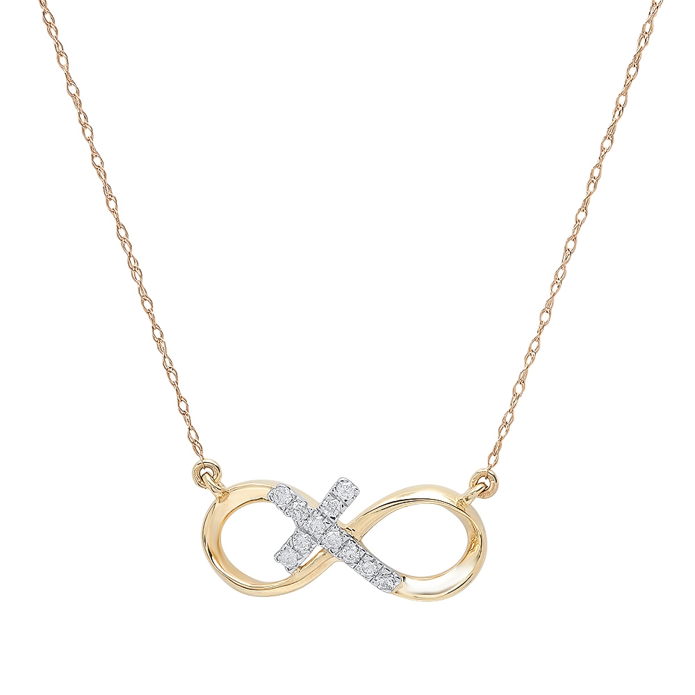 infinity cross necklace diamond