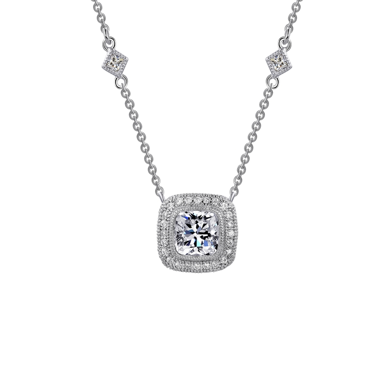 Lafonn - Lafonn 2.32CTW Sterling Silver Simulated Diamond Necklace with ...