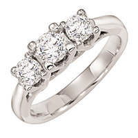 1/2CTW Three Diamond Engagement Ring 