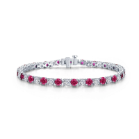 Lafonn 11ctw Alternating Ruby Tennis Bracelet