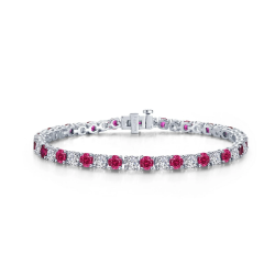 Lafonn 11ctw Alternating Ruby Tennis Bracelet 