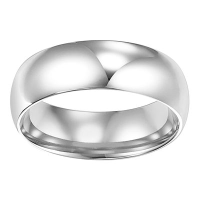 6mm 14k White Gold Band 