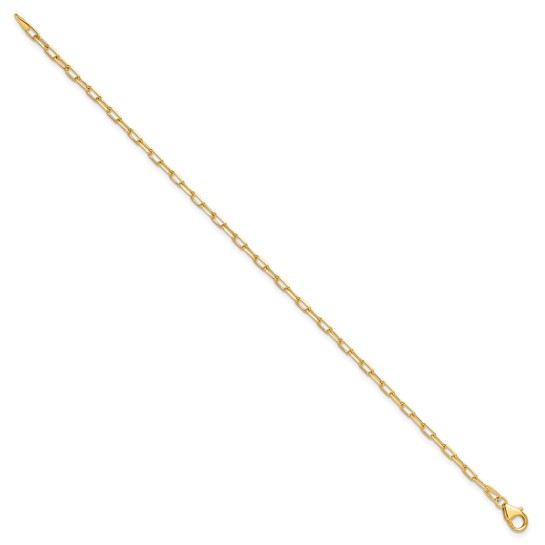 14k Paperclip Link Anklet 