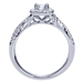 14k White Gold Criss Cross Diamond Halo Engagement Ring - 01I-1176