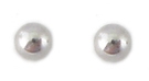 3mm White Gold Ball Earrings 