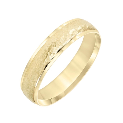 5mm 14k Tumbled Stone Band 