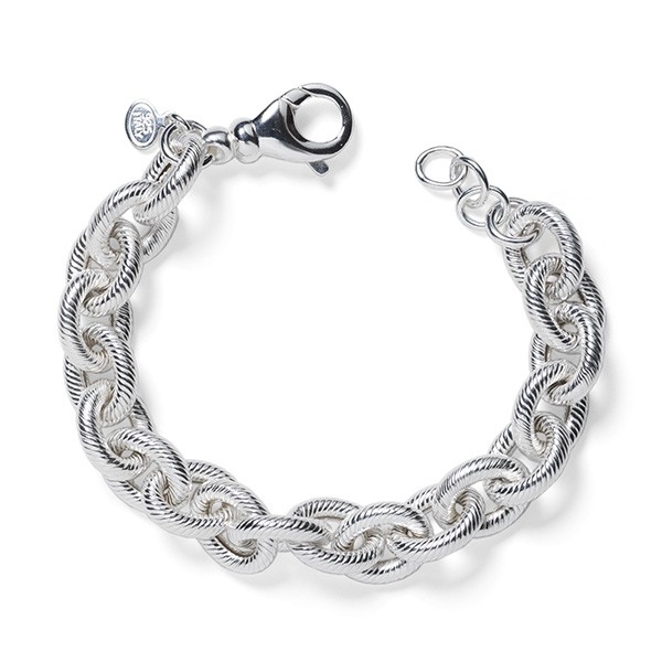 7" Sterling Silver Fancy Link bracelet 