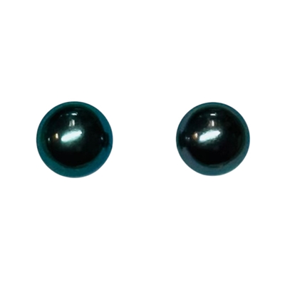 8-9mm Black Pearl Earrings 