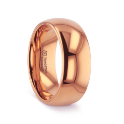 8mm Rose Gold Plated Wedding Band 