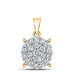 Diamond Cluster Pendant Necklace - 01M111342