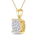 Diamond Cluster Pendant Necklace - 01M111342