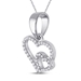 Diamond Double Heart Pendant Necklace - 01M111335