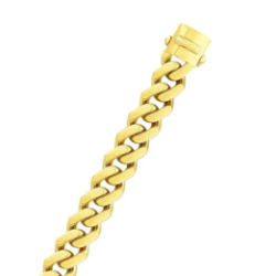 Gents 14K Cuban Bracelet-13mm 