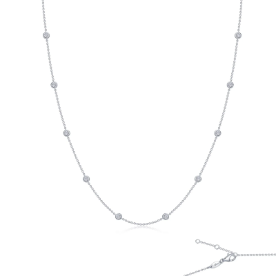 LaFonn 1.10TW CZ Bezel Necklace 