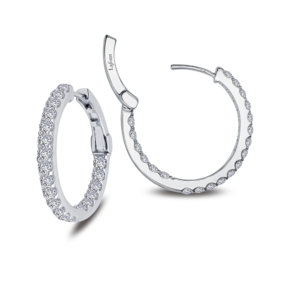 LaFonn 1.60CTW In & Out Hoop Earrings 