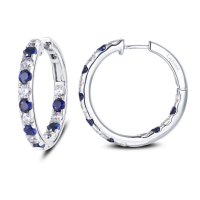 Lafonn 3.52ctw Inside Out Hoop Earrings