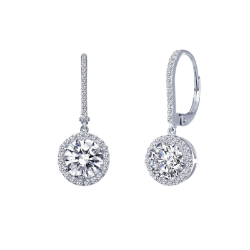 Lafonn 0.72ctw Halo Drop Earrings 