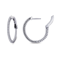 Lafonn 1.08ctw Inside Out Hoop Earrings