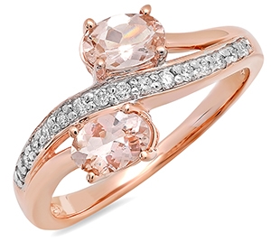 Ladies Morganite & Diamond Ring 