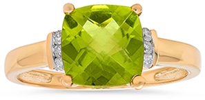 Ladies Peridot & Diamond Ring 