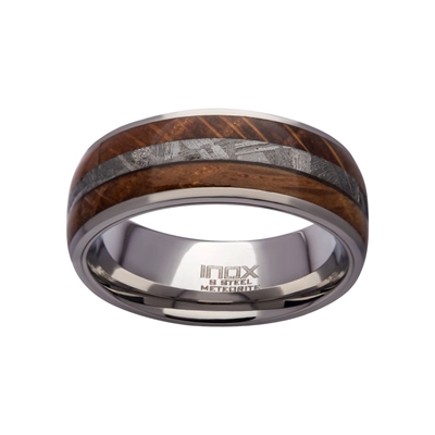 Inox Whiskey Barrel & Meteorite Band  Whiskey, barrell, wood, Meteorite, band, mans, 