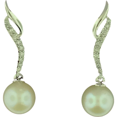 Pearl & Diamond Earrings 