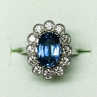 Ladies Sapphire & Diamond Ring 