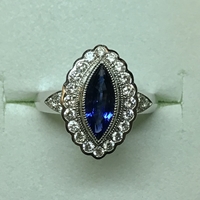 Sapphire &amp; Diamond ring. 