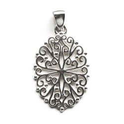 Southern Gates Oval Filigree Pendant 