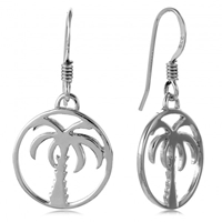 Southern Gates Round Palmetto Tree Earrings