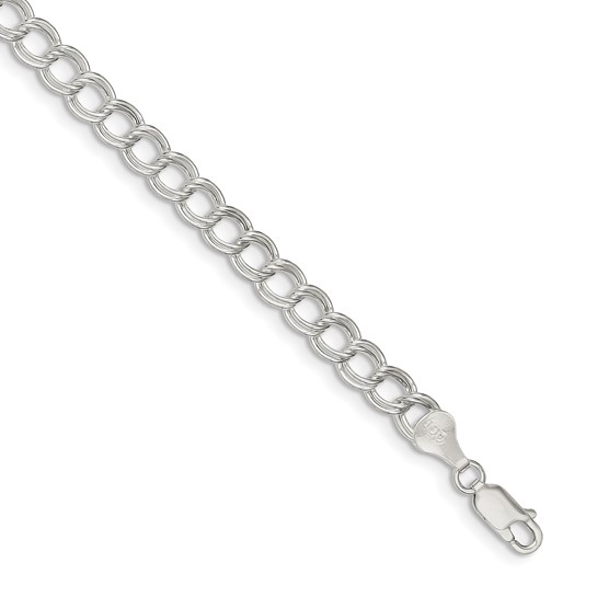 Sterling Double Link Charm Bracelet 