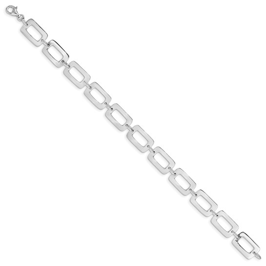 Sterling Square Link Bracelt 