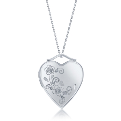 Sterling Floral Heat Locket 