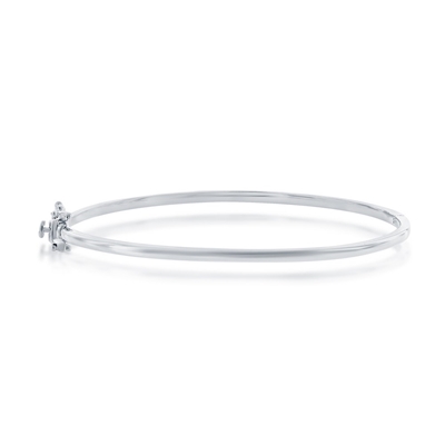 Sterling Polished Oval Bangle 