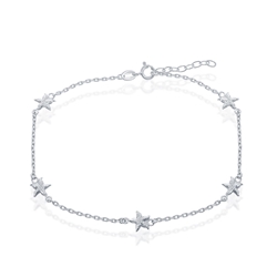 Sterling Sea Star Anklet 