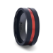 Titanium Wedding Band w/ Red Aluminum Inlay - 04A 1055