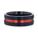 Titanium Wedding Band w/ Red Aluminum Inlay - 04A 1055