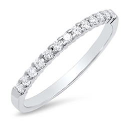 10K White Gold 1/5CTW Diamond Engagement Ring 