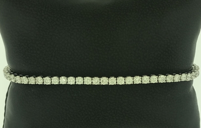 14KW 4CTW 7" Tennis Bracelet 