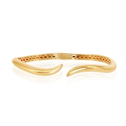 Wave Bangle - Yellow Gold Plate 