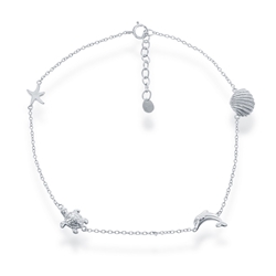 Sterling Sea Life Anklet 