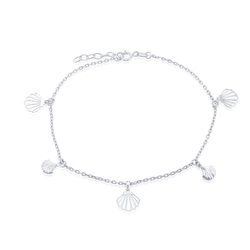 Sterling Seashell Anklet 