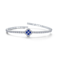 Lafonn 2.25ctw Sapphire Clover Tennis Bracelet