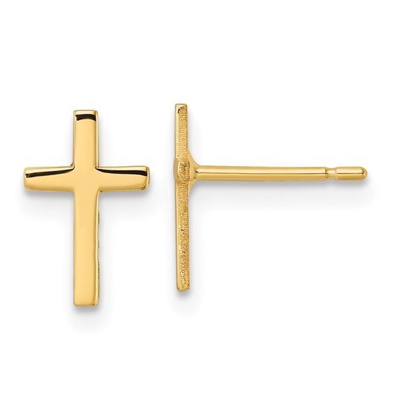 14k Cross Earrings 