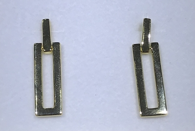 SS YG Rectangle Fashion Earrings 