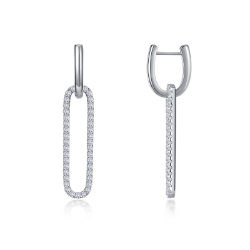 Lafonn Paperclip Drop Earrings 