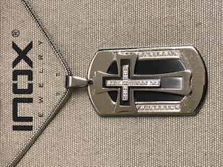 Inox Stainless Steel Dog Tag & Cross 