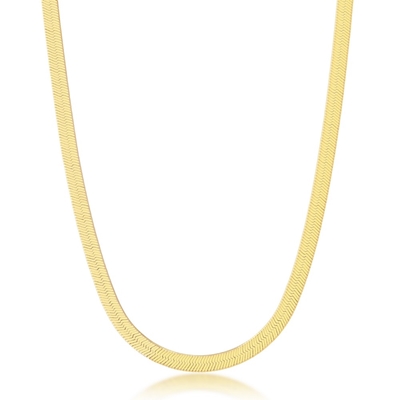 16" Herringbone Chain - Gold Plated 