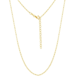 Sterling Diamond Cut Rolo Chain - Yellow Gold Plated 