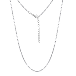 Sterling Diamond Cut Rolo Chain 